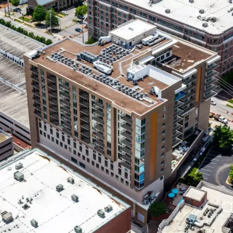 The Crestmoor senior living building recently built by Crain